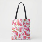 水彩スイカ1 トートバッグ (正面)