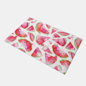 水彩スイカ1 ドアマット (アングル)