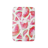 水彩スイカ1 バスマット (正面縦)