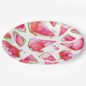 水彩スイカ1 ペーパープレート (アングル)