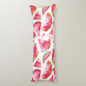 水彩スイカ1 ボディピロー (裏面 (縦))