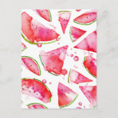 水彩スイカ1 ポストカード (正面)