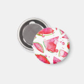 水彩スイカ1 マグネット (正面/裏面)