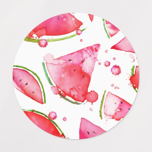 水彩スイカ1 ラベル (デザイン1)