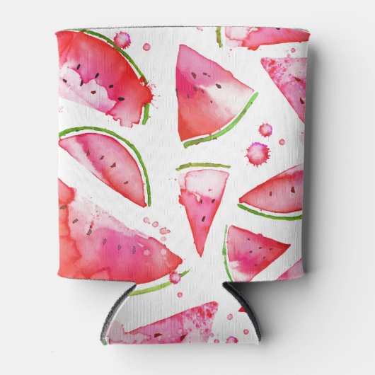 水彩スイカ1 缶クーラー (正面)