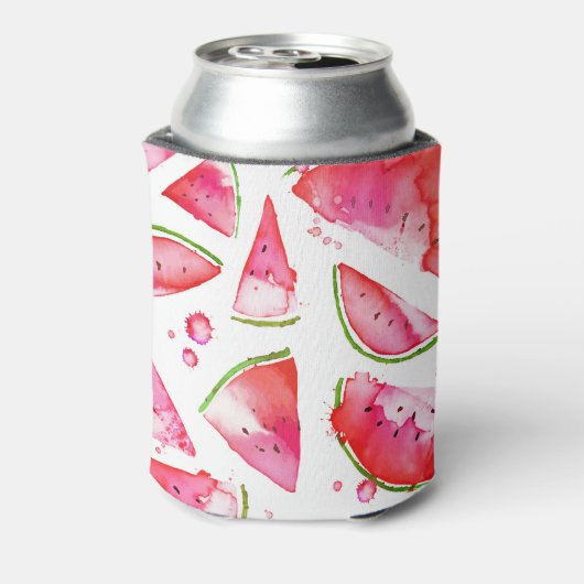 水彩スイカ1 缶クーラー (缶裏面)