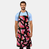 水彩スイカ2 エプロン (着用した状態)