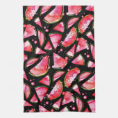 水彩スイカ2 キッチンタオル (縦)