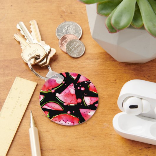 水彩スイカ2 キーホルダー (デスク)