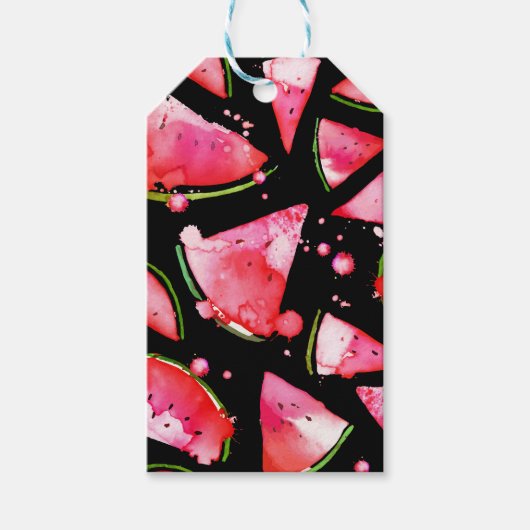 水彩スイカ2 ギフトタグ (正面)