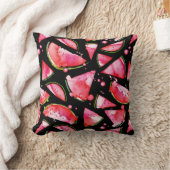 水彩スイカ2 クッション (ブランケット)