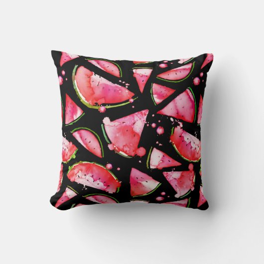 水彩スイカ2 クッション (正面)