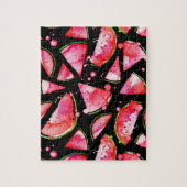 水彩スイカ2 ジグソーパズル (縦)