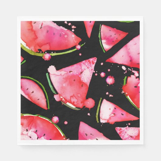 水彩スイカ2 スタンダードランチョンナプキン (正面)