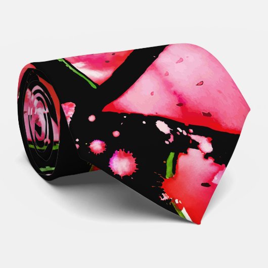 水彩スイカ2 ネクタイ (ロール)