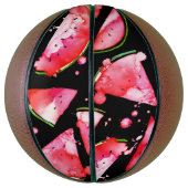 水彩スイカ2 バスケットボール (縦)