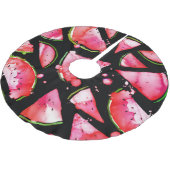 水彩スイカ2 ブラッシュドポリエステルツリースカート (アングル)