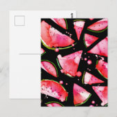 水彩スイカ2 ポストカード (正面/裏面)