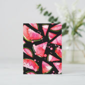 水彩スイカ2 ポストカード (スタンド正面)