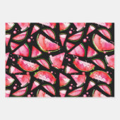 水彩スイカ2 ラッピングペーパーシート (正面2)