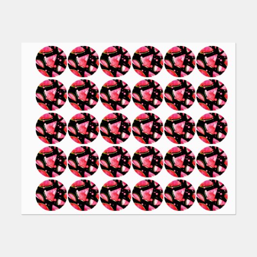 水彩スイカ2 ラベル (シート)