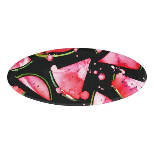 水彩スイカ2 名札 (正面)