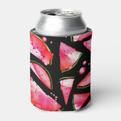 水彩スイカ2 缶クーラー (缶正面)