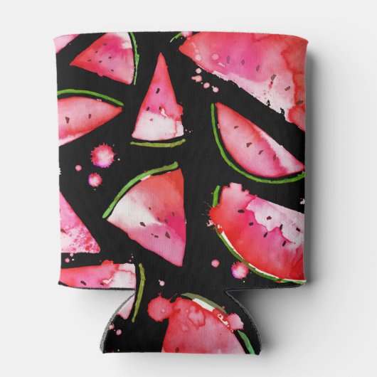 水彩スイカ2 缶クーラー (裏面)