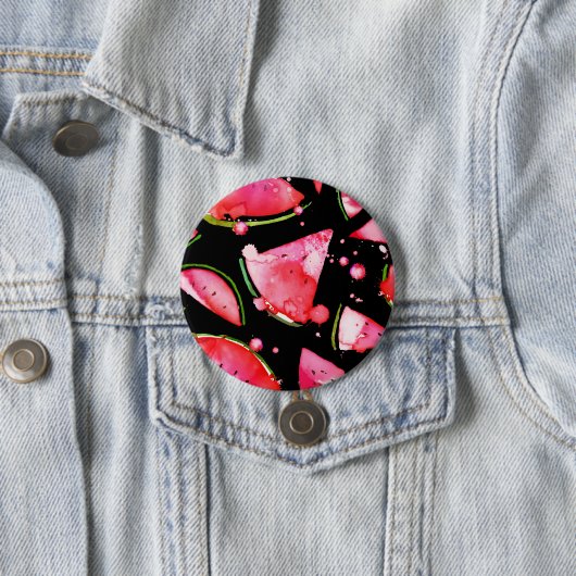 水彩スイカ2 缶バッジ (インサイチュ)