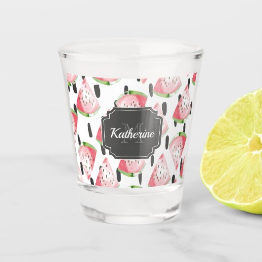 水彩スイカ ショットグラス (正面)