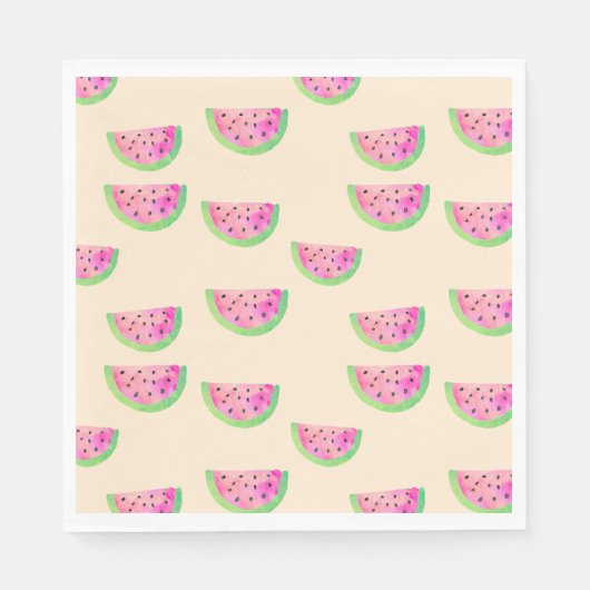 水彩スイカ スタンダードランチョンナプキン (正面)