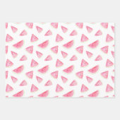 水彩スイカ&ストライプパタン ラッピングペーパーシート (正面3)