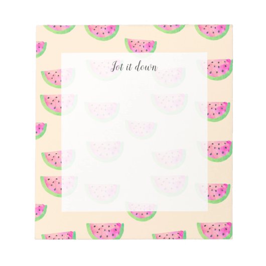 水彩スイカ ノートパッド (正面)