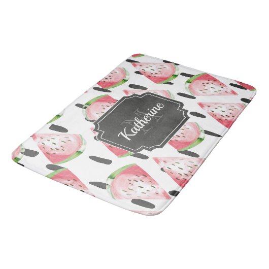 水彩スイカ バスマット (アングル)