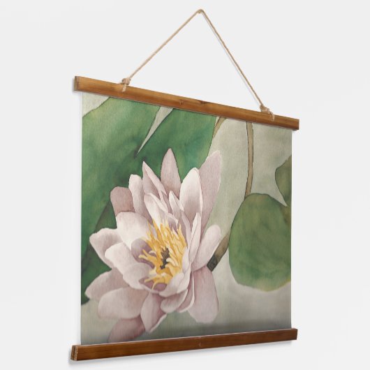 水彩スイレン 吊り下げ型タペストリー (傾斜あり)