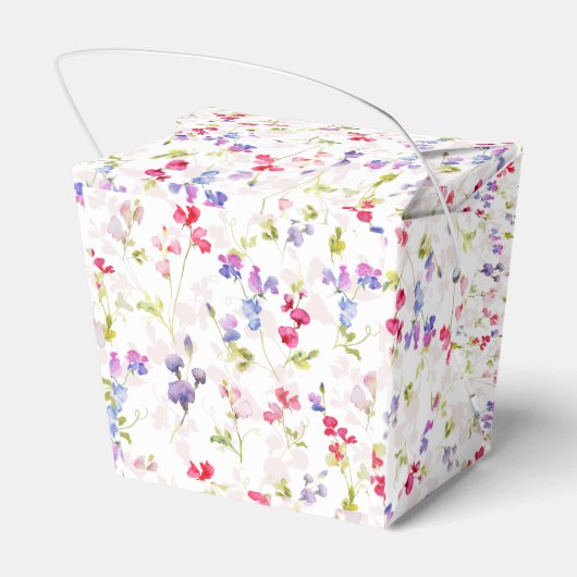 水彩スイートピースかわいらしフローラ フェイバーボックス (裏面サイド)