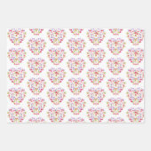 水彩スイートピースかわいらしフローラ ラッピングペーパーシート (正面2)