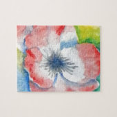 水彩スイートピーフラワーアート ジグソーパズル (横)