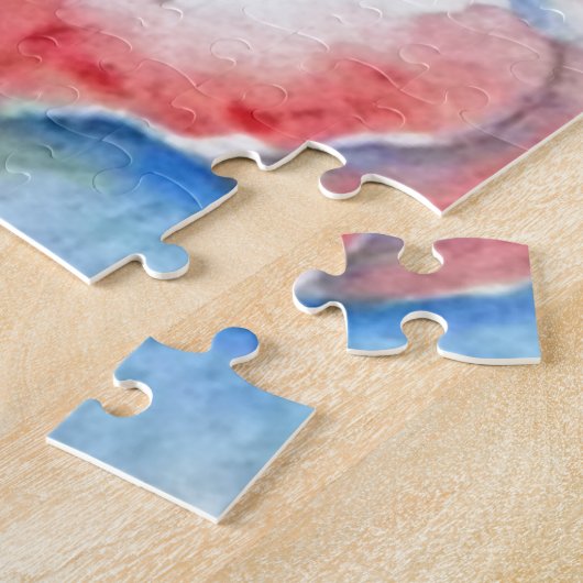 水彩スイートピーフラワーアート ジグソーパズル (側面)