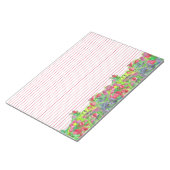 水彩スイートピー花赤い裏地 ノートパッド (アングル)