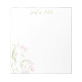 水彩スイートピー ノートパッド (正面)