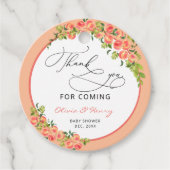 水彩スイートリトルピーチモダンサンキュー フェイバータグ (正面)