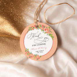 水彩スイートリトルピーチモダンサンキュー フェイバータグ