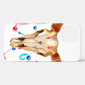 水彩スカルを白に塗る Case-Mate iPhoneケース (裏面 (横))