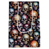 水彩スカルオン黒 ミディアムペーパーバッグ (裏面)