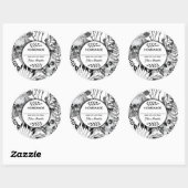 水彩スカルガーデン ラウンドシール (シート)