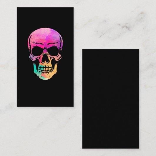 水彩スカル人間の骨格 名刺 (正面/裏面)