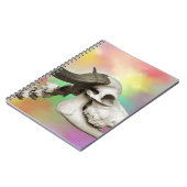 水彩スカル背景の水牛 ノートブック (左側)