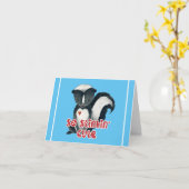 水彩スカンクがとってもかわいい カード (黄色い花)