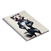 水彩スカンクツキシードブラックタイハンカチ ノートブック (右側)